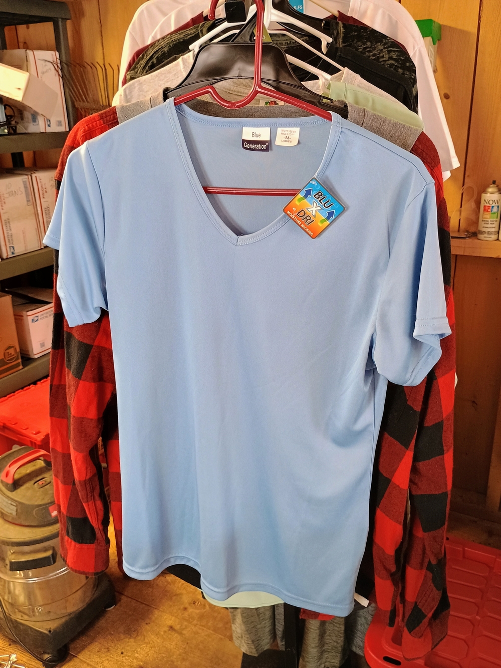 GENERATION Y Light Blue V-Neck Short Sleeve Tee Bin 10
